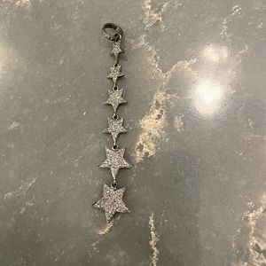 Charm for necklace. Diamond stars.